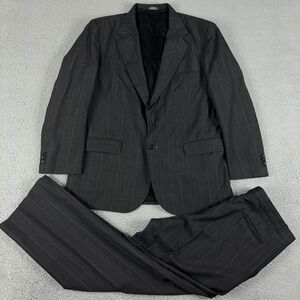 Towncraft 2-Piece Suit Mens 44R Pants 36x30 Multicolor Striped Slacks Blazer